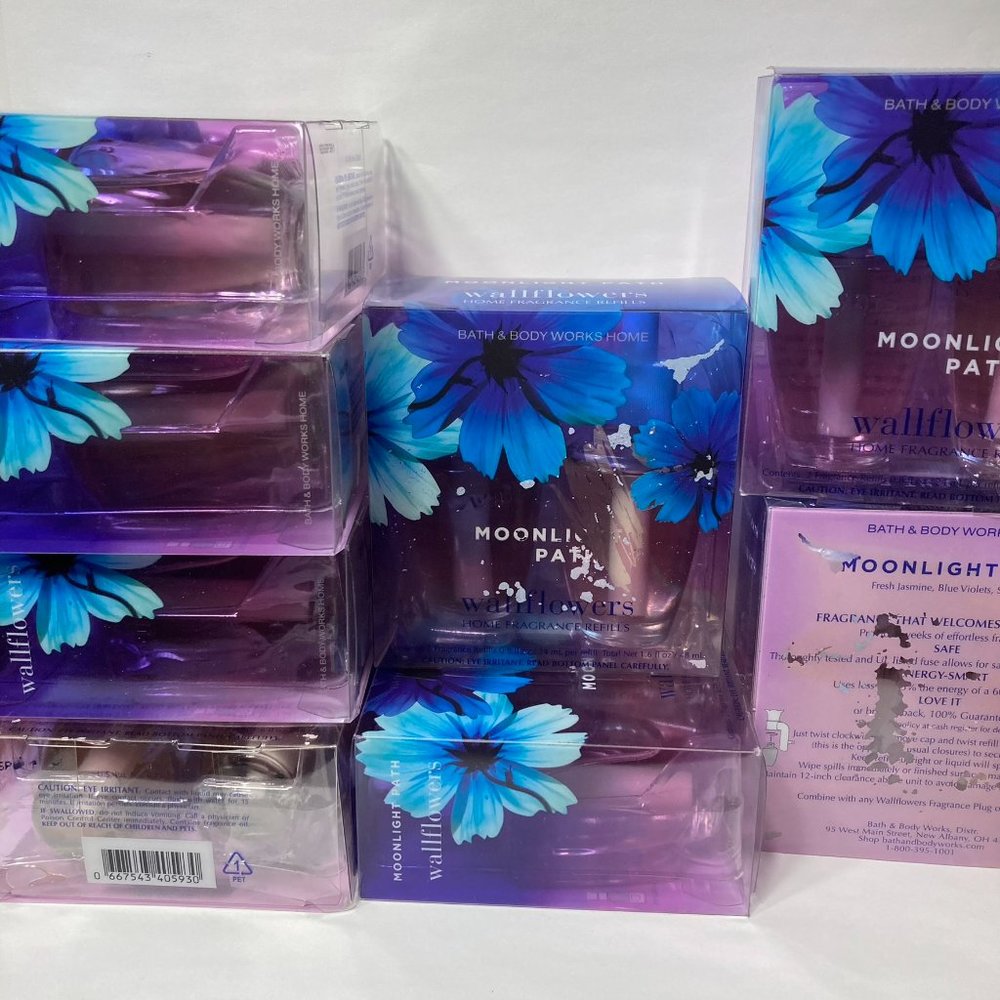 DAMAGED Bath & Body Works Wallflowers Moonlight Path 8-2 Packs DISCONTINUED